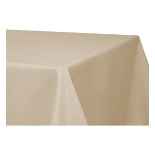 Tischdecke 160x360 cm ecru eckig beschichtet Leinenoptik wasserabweisend Lotuseffekt