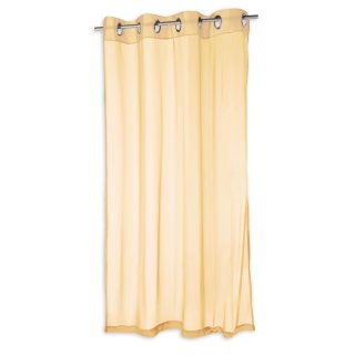 Vorhang beige &Ouml;sen transparent Voile Dekoschal uni Gardine Sheer ca. 140x245 cm