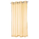 Vorhang beige &Ouml;sen transparent Voile Dekoschal uni Gardine Sheer ca. 140x245 cm