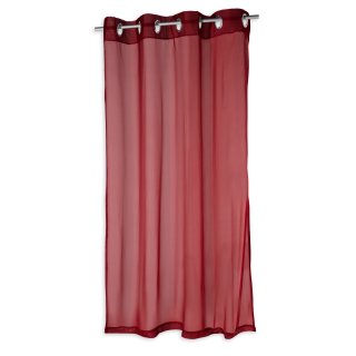 Vorhang burgund &Ouml;sen transparent Voile Dekoschal uni Gardine Sheer ca. 140x245 cm