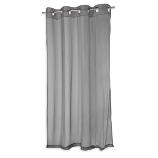 Vorhang grau &Ouml;sen transparent Voile Dekoschal uni Gardine Sheer ca. 140x245 cm