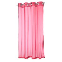 Vorhang pink &Ouml;sen transparent Voile Dekoschal uni...