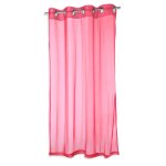 Vorhang pink &Ouml;sen transparent Voile Dekoschal uni Gardine Sheer ca. 140x245 cm