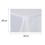 Tischdecke 160x260 cm weiß eckig beschichtet Leinenoptik wasserabweisend Lotuseffekt