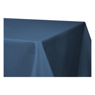 Tischdecke 160x260 cm blau eckig beschichtet Leinenoptik wasserabweisend Lotuseffekt