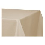 Tischdecke 160x260 cm creme eckig beschichtet Leinenoptik wasserabweisend Lotuseffekt