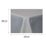 Tischdecke 160x260 cm silber eckig beschichtet Leinenoptik wasserabweisend Lotuseffekt