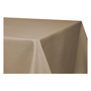 Tischdecke 130x340 cm natur beige eckig beschichtet Leinenoptik wasserabweisend Lotuseffekt