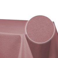 Tischdecke 130x340 cm altrosa eckig beschichtet Leinenoptik wasserabweisend Lotuseffekt