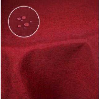 Tischdecke 160x260 cm bordeaux oval beschichtet Leinenoptik wasserabweisend Lotuseffekt