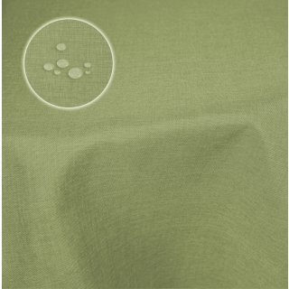 Tischdecke 160x260 cm gr&uuml;n hell oval beschichtet Leinenoptik wasserabweisend Lotuseffekt