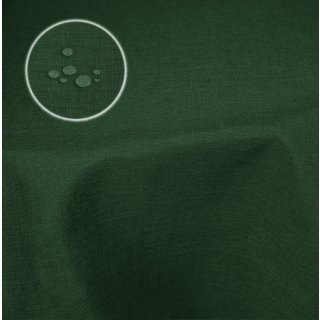 Tischdecke 160x260 cm grün dunkel oval beschichtet Leinenoptik wasserabweisend Lotuseffekt