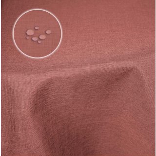 Tischdecke 160x260 cm altrosa oval beschichtet Leinenoptik wasserabweisend Lotuseffekt