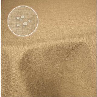 Tischdecke 160x260 cm natur beige oval beschichtet Leinenoptik wasserabweisend Lotuseffekt