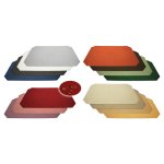 Tischset gelb 35x50 cm Leinenoptik Stoff Platzset beschichtet