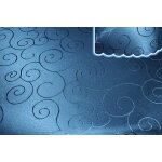 Tischdecke königsblau oval 130x220 cm damast Ornamente bügelfrei fleckenabweisend