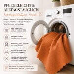 Tischdecke terracotta oval 130x220 cm damast Ornamente bügelfrei fleckenabweisend