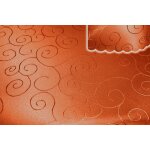 Tischdecke terracotta oval 130x220 cm damast Ornamente bügelfrei fleckenabweisend