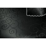 Tischdecke schwarz oval 130x220 cm damast Ornamente bügelfrei fleckenabweisend