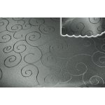Tischdecke grau oval 130x220 cm damast Ornamente b&uuml;gelfrei fleckenabweisend