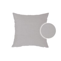 Kissenbezug 50x50 cm silber Struktur Leinenoptik Kissenhülle für Dekokissen