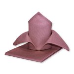 4er Pack Stoff Servietten flieder Leinenoptik bügelfrei 50x50 cm beschichtet