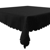 Tischdecke schwarz 110x140 cm eckig damast Ornamente...