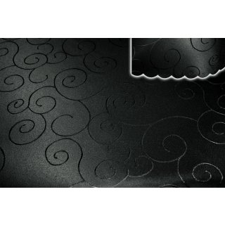 Tischdecke eckig 160x160 cm schwarz Mitteldecke Struktur damast circle b&uuml;gelfrei