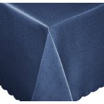 Tischdecke 110x160 cm blau dunkel eckig Mitteldecke Punkte b&uuml;gelfrei fleckenabweisend
