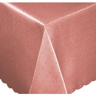 Tischdecke 110x220 cm altrosa rechteckig Mitteldecke Punkte bügelfrei fleckenabweisend