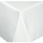 Tischdecke 110x220 cm weiß  rechteckig Mitteldecke Punkte bügelfrei fleckenabweisend