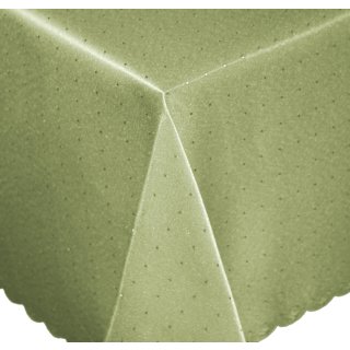 Tischdecke 135x180 cm lindgrün eckig Mitteldecke Punkte bügelfrei fleckenabweisend