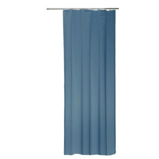 Vorhang blau 140x245 cm transparent Kräuselband Gardine Organza Dekoschal