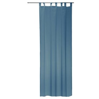 Vorhang blau 140x245 cm transparent Schlaufen Gardine Organza Dekoschal