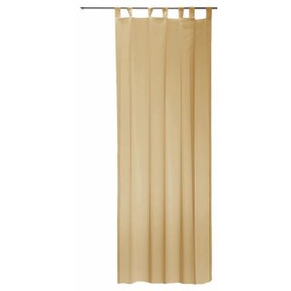 Vorhang sand 140x245 cm transparent Schlaufen Gardine Organza Dekoschal