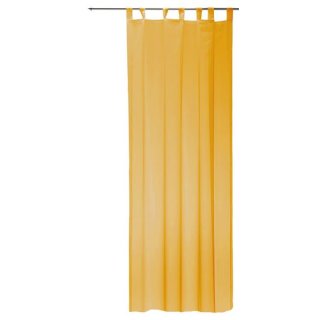 Vorhang gelb 140x245 cm transparent Schlaufen Gardine Organza Dekoschal