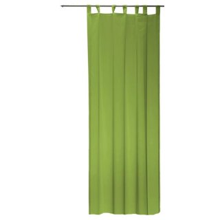 Vorhang gr&uuml;n 140x245 cm transparent Schlaufen Gardine Organza Dekoschal