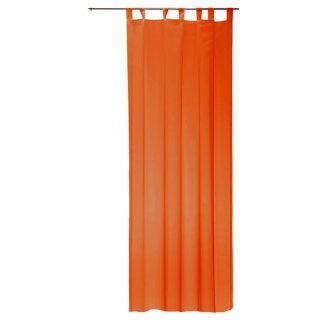Vorhang orange 140x245 cm transparent Schlaufen Gardine Organza Dekoschal