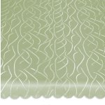 Tischdecke eckig 160x300 cm Struktur damast Streifen bügelfrei fleckenabweisend #1170 lindgrün