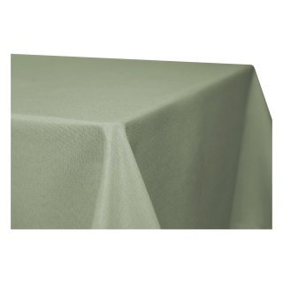 Tischdecke 130x260 cm grün hell eckig Leinenoptik wasserabweisend beschichtet Mitteldecke