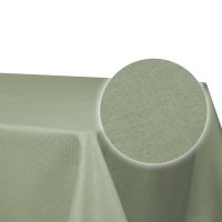 Tischdecke 130x260 cm grün hell eckig Leinenoptik wasserabweisend beschichtet Mitteldecke