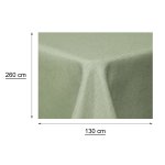 Tischdecke 130x260 cm grün hell eckig Leinenoptik wasserabweisend beschichtet Mitteldecke