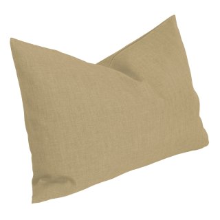 Kissenbezug 40x60 cm beige sand Struktur Leinenoptik Kissenhülle für Dekokissen