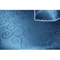 Tischdecke königsblau 160x260 cm eckig damast Ornamente bügelfrei fleckenabweisend