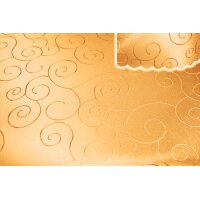 Tischdecke gelb 130x260 cm eckig damast Ornamente bügelfrei fleckenabweisend
