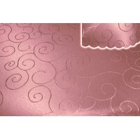 Tischdecke altrosa 130x300 cm eckig damast Ornamente bügelfrei fleckenabweisend