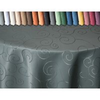 Tischdecke altrosa 130x300 cm eckig damast Ornamente bügelfrei fleckenabweisend