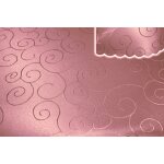 Tischdecke altrosa 130x300 cm eckig damast Ornamente bügelfrei fleckenabweisend