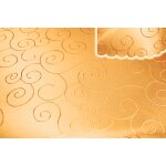 Tischdecke gelb 130x300 cm eckig damast Ornamente bügelfrei fleckenabweisend