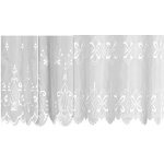 Bistrogardine Anja ca. 155x45 cm Cafehaus Gardine weiß transparent Voile Fenstergardine Vorhang bestickt